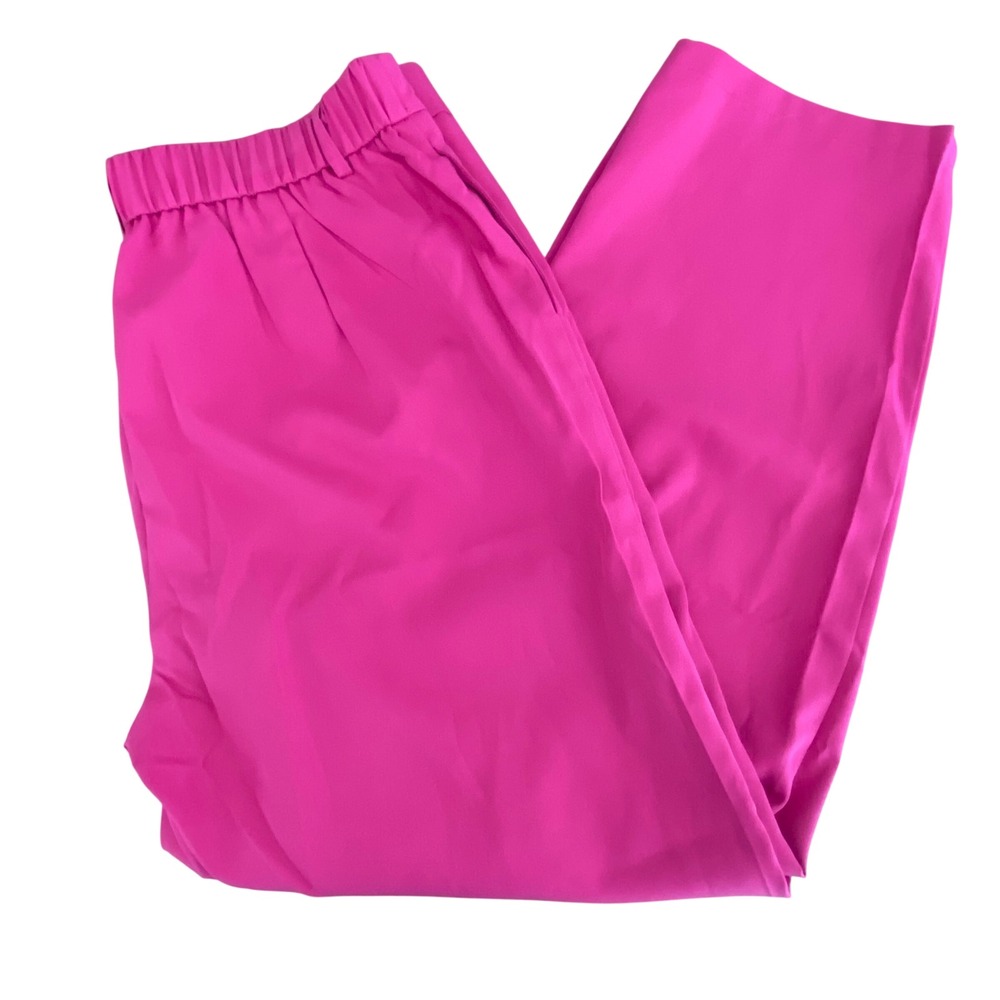 Curve Womens Hot Pink High Rise Straight Leg Trousers Size 0XL Plus Size Pink